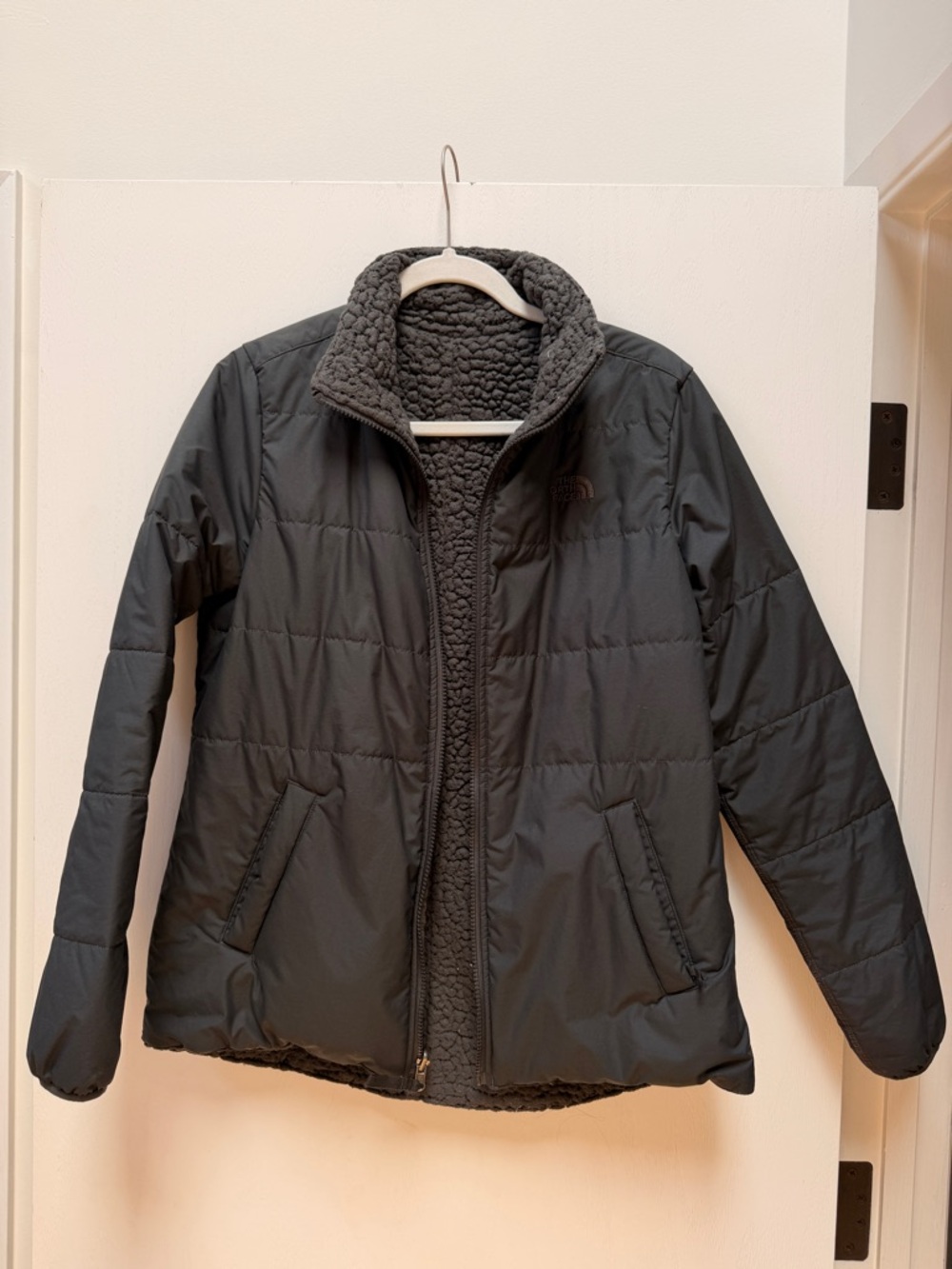 The North Face Women's Black Sherpa-Lined Puffer Jacket